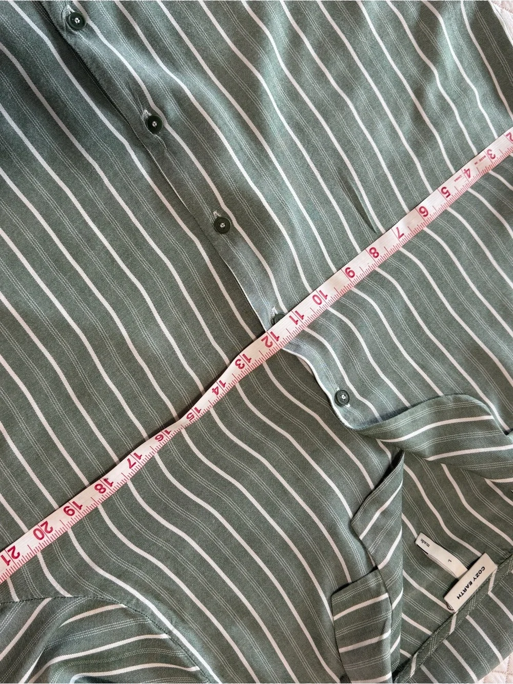 Cozy Earth Striped Lounge Shirt | Soft & Sustainable | Size L
